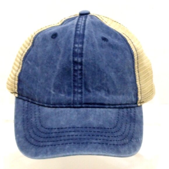 Time and Tru Trucker Baseball Cap Hat Denim Mesh Adjustable Strap Fits Most OSFM - Picture 2 of 10